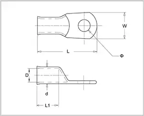 A0111 AWG Copper Compression Cable Lugs