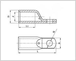 A0116 Circuit Breaker Copper Compression Cable Lugs